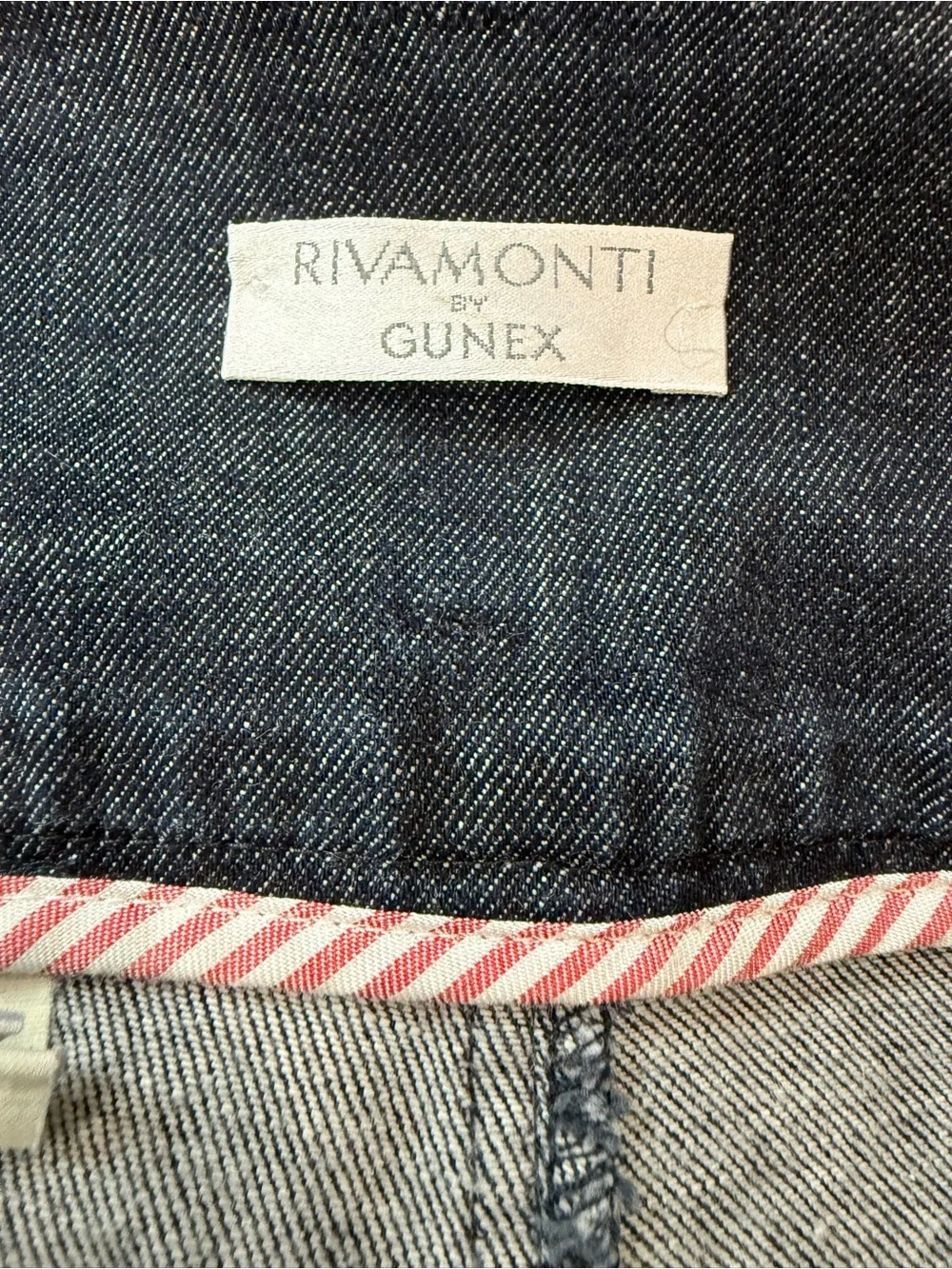 Rivamonti by Gunex Made in Italy Denim Pleated A-Line Skirt IT 40